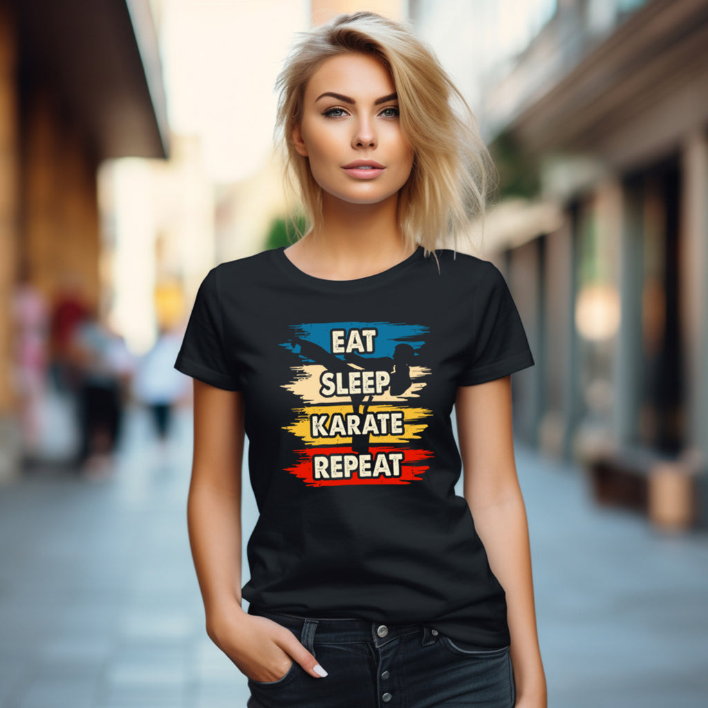 Tricou - EAT SLEEP KARATE REPEAT