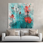 Tablou canvas - WATERCOLOR FLOWERS
