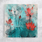 Tablou canvas - WATERCOLOR FLOWERS
