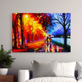 tablou canvas plimbare in par, pictura abstracta, koncept decor