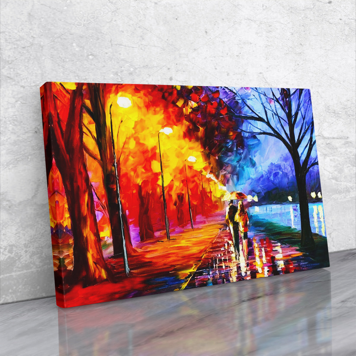 tablou canvas plimbare in par, pictura abstracta, koncept decor