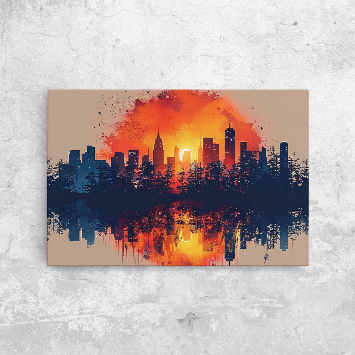 Tablou canvas - CITY SUNSET