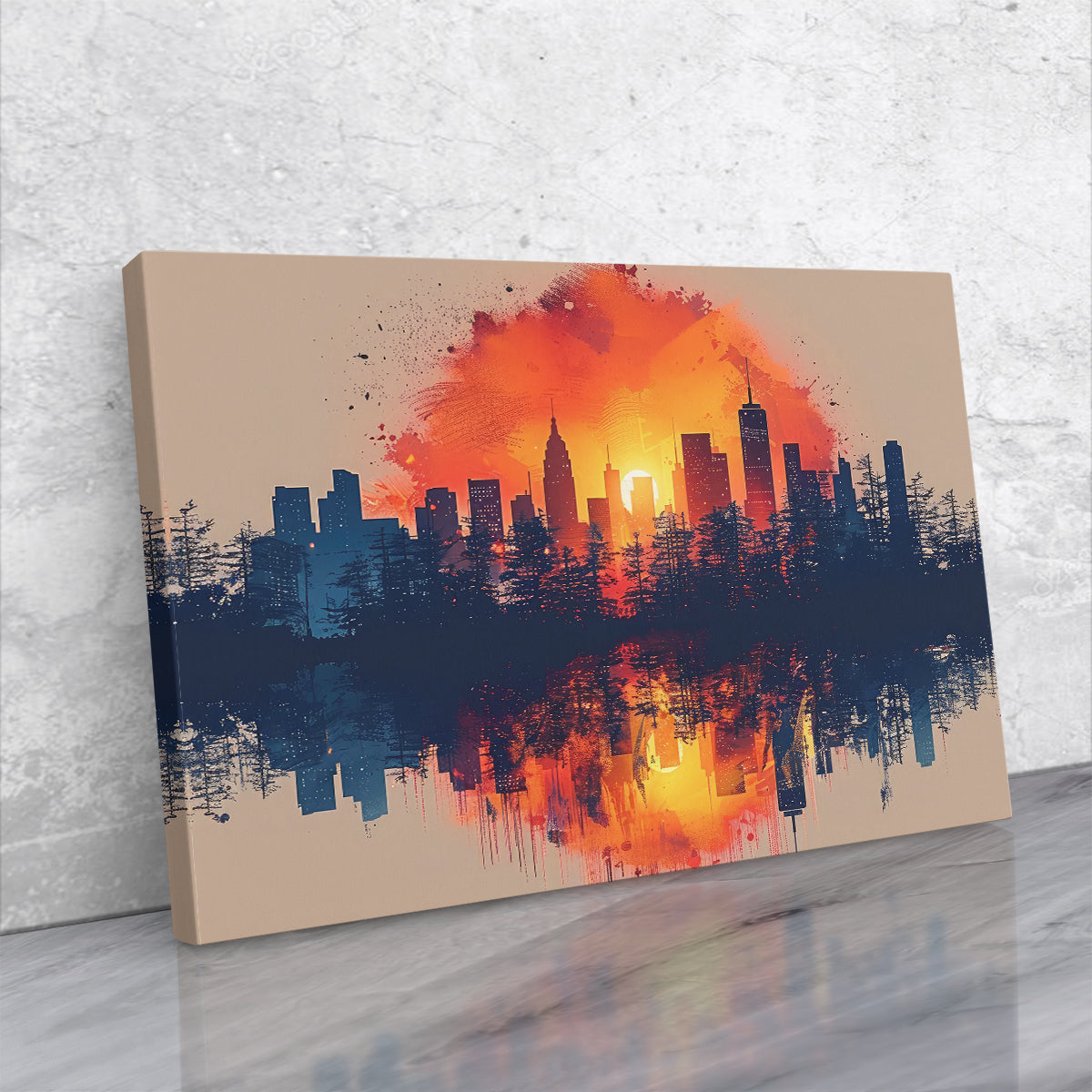 Tablou canvas - CITY SUNSET